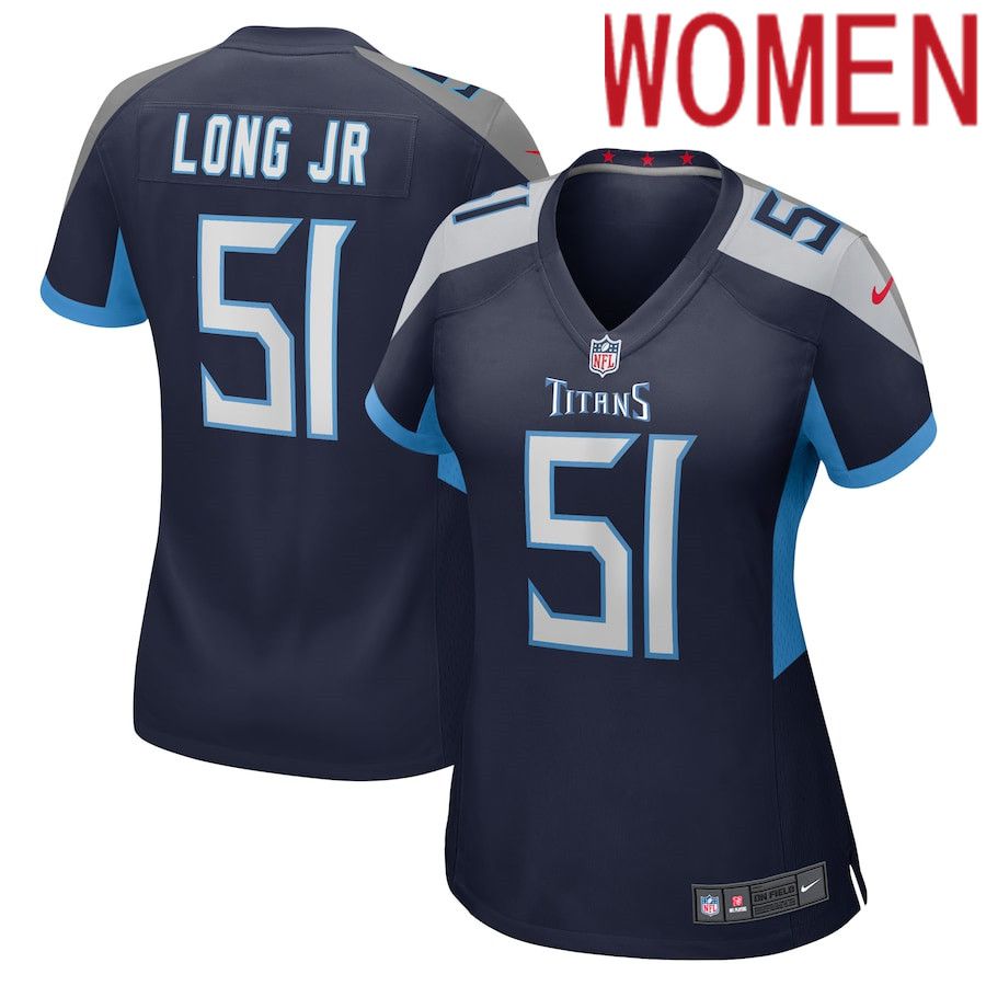 Women Tennessee Titans #51 David Long Jr. Nike Navy Game NFL Jersey->women nfl jersey->Women Jersey